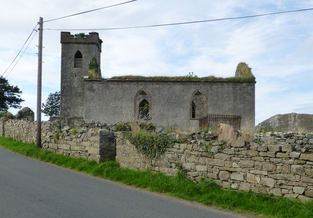The old St. Columba's church at Straid, County Donegal.