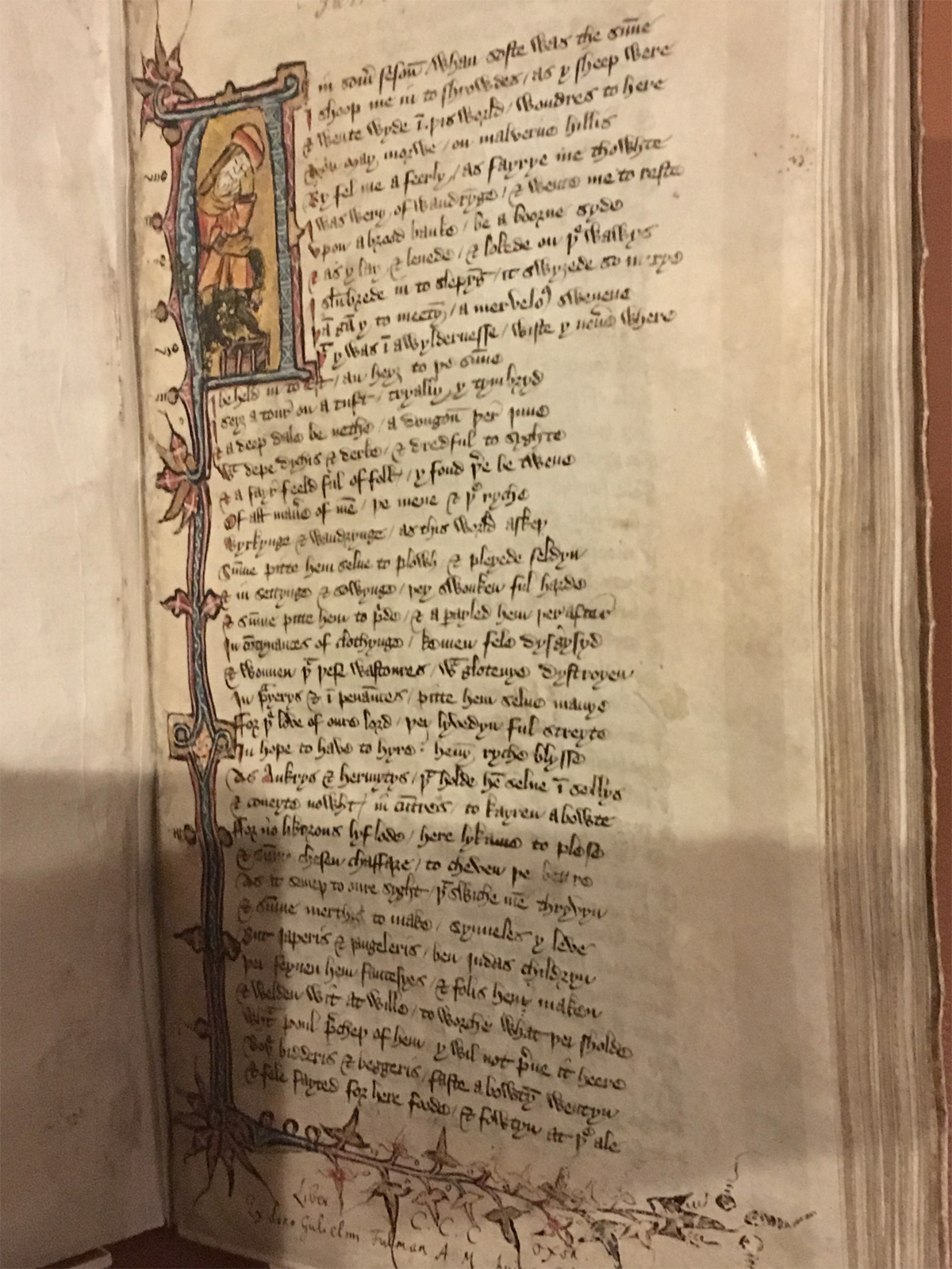 piers plowman manuscript, full opening page