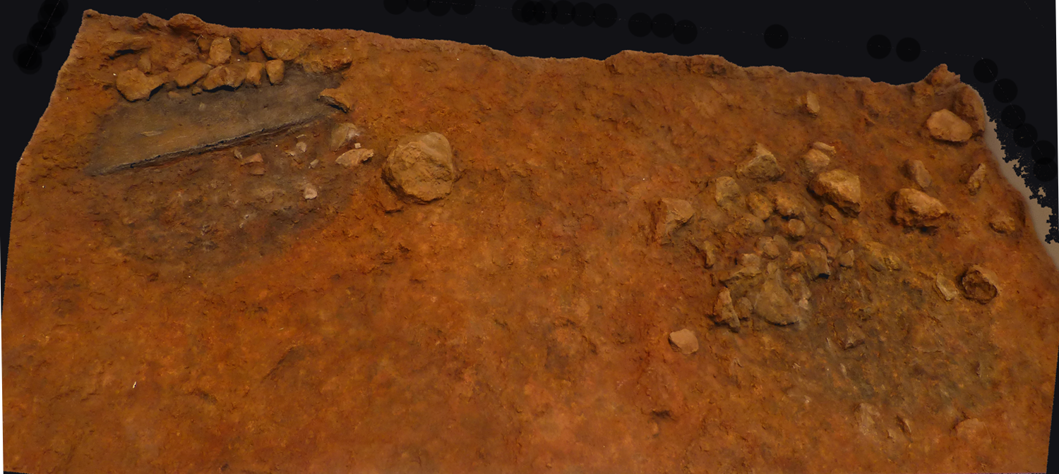 neanderthal hearth from bolomor cave, valencia, spain