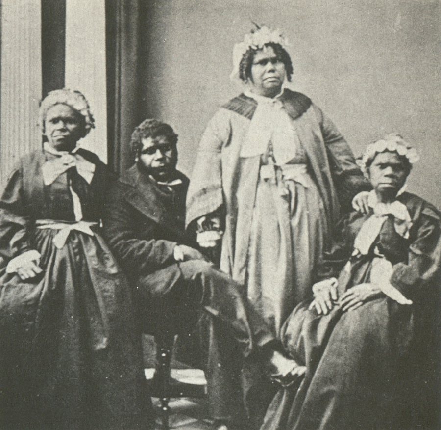 Truganini with the other three remaining Tasmanians
